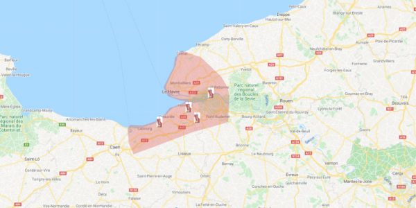 Zone d'intervention de Seine-Maritime - Eure - Calvados en Normandie : ramonage, débistrage, installation de poêles, entretien de poêles, etc.